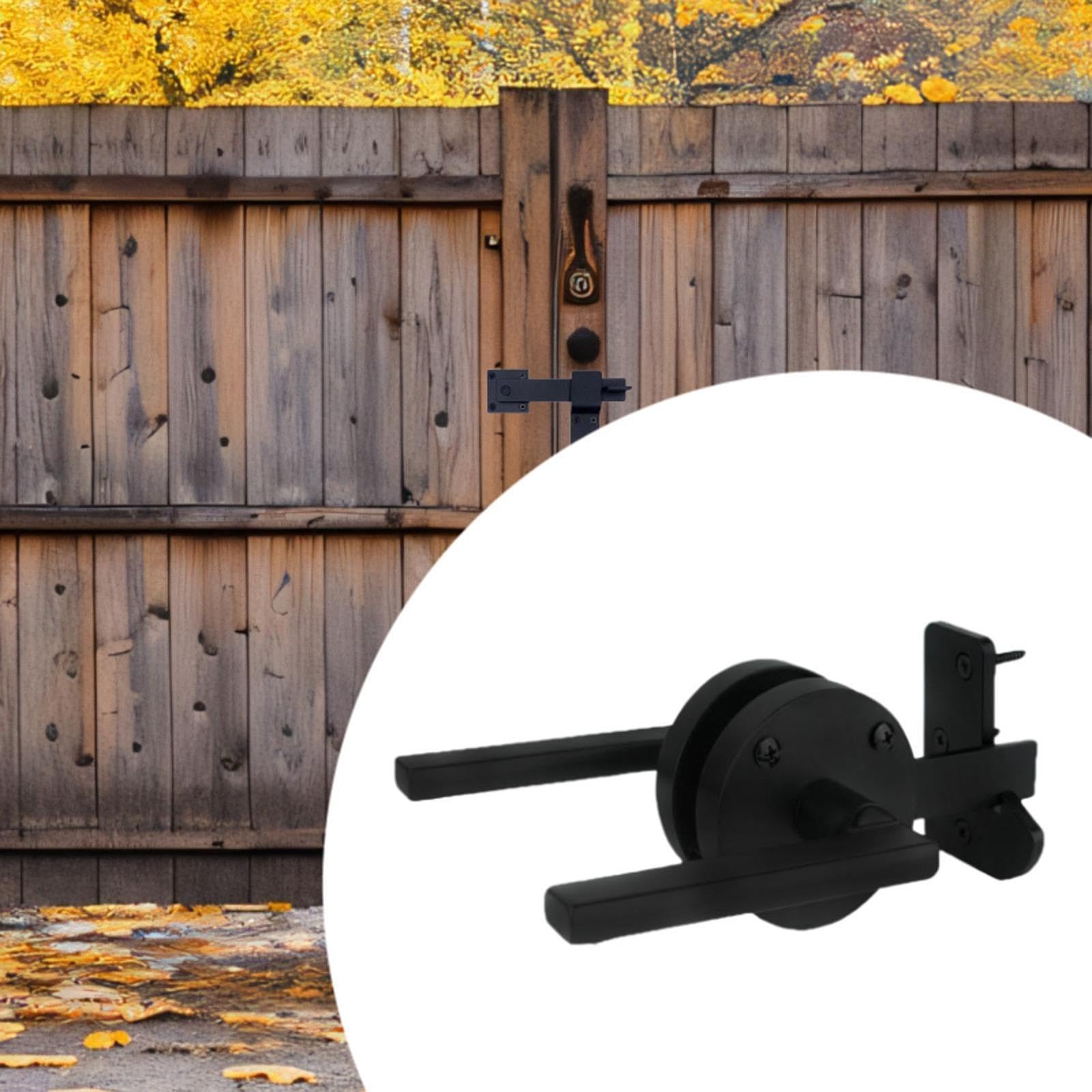 Loquet de portail double face robuste en acier pour clôtures extérieures et jardins