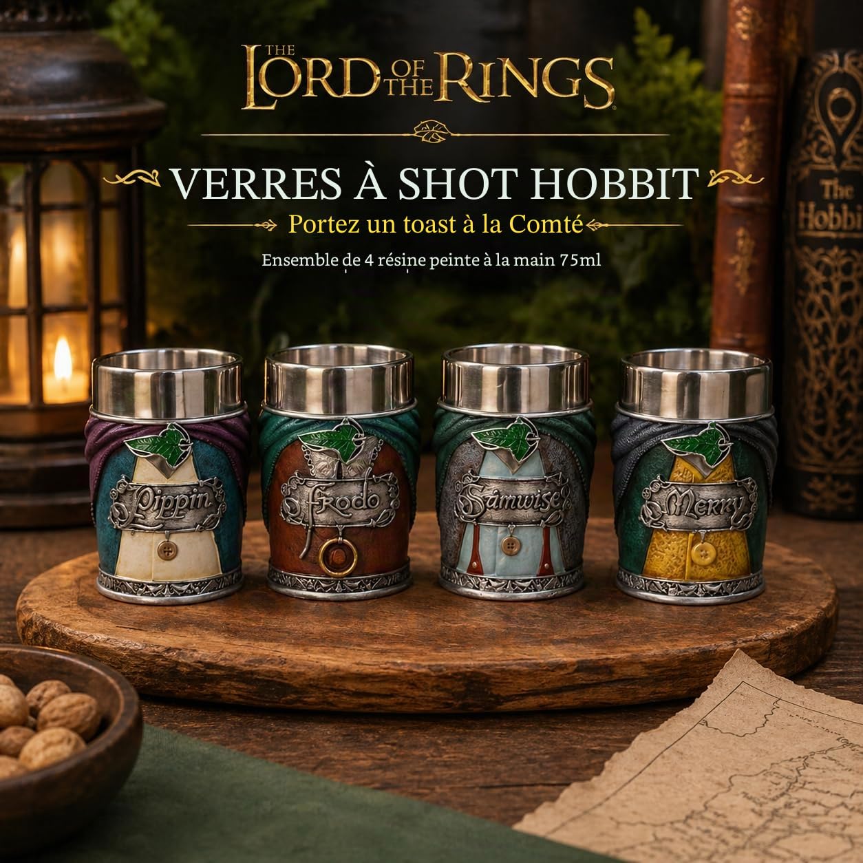 Nemesis Now Ensemble de verres à shot Hobbit sous licence officielle Seigneur des Anneaux Multicolore 0 cm B5892V2