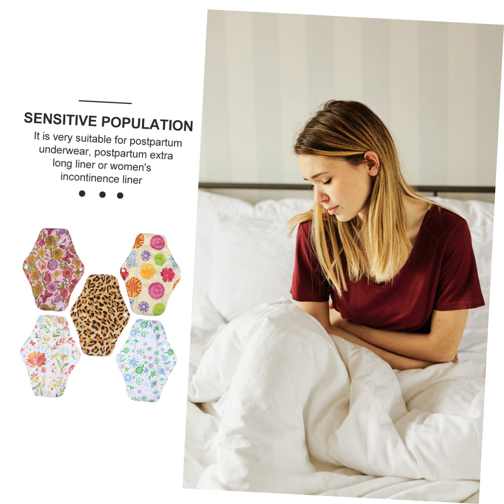 MAGICLULU 3 Set Di Assorbenti Riutilizzabili in Tessuto Lavabile Con Carbone Portatile Assorbenza 5 Pezzi * 3