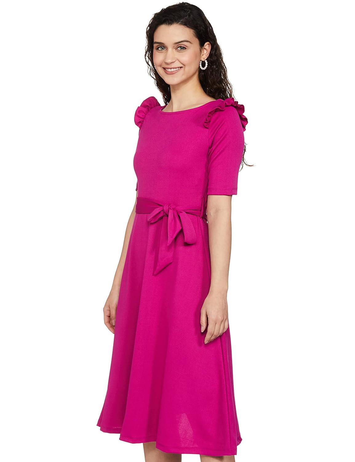 Amazon Brand - Eden & Ivy Women Crepe Fit and Flare One Piece Midi Length Dress offers donot miss 3 Amazon Brand - Eden & Ivy Women Crepe Fit and Flare One Piece Midi Length Dress offers donot miss