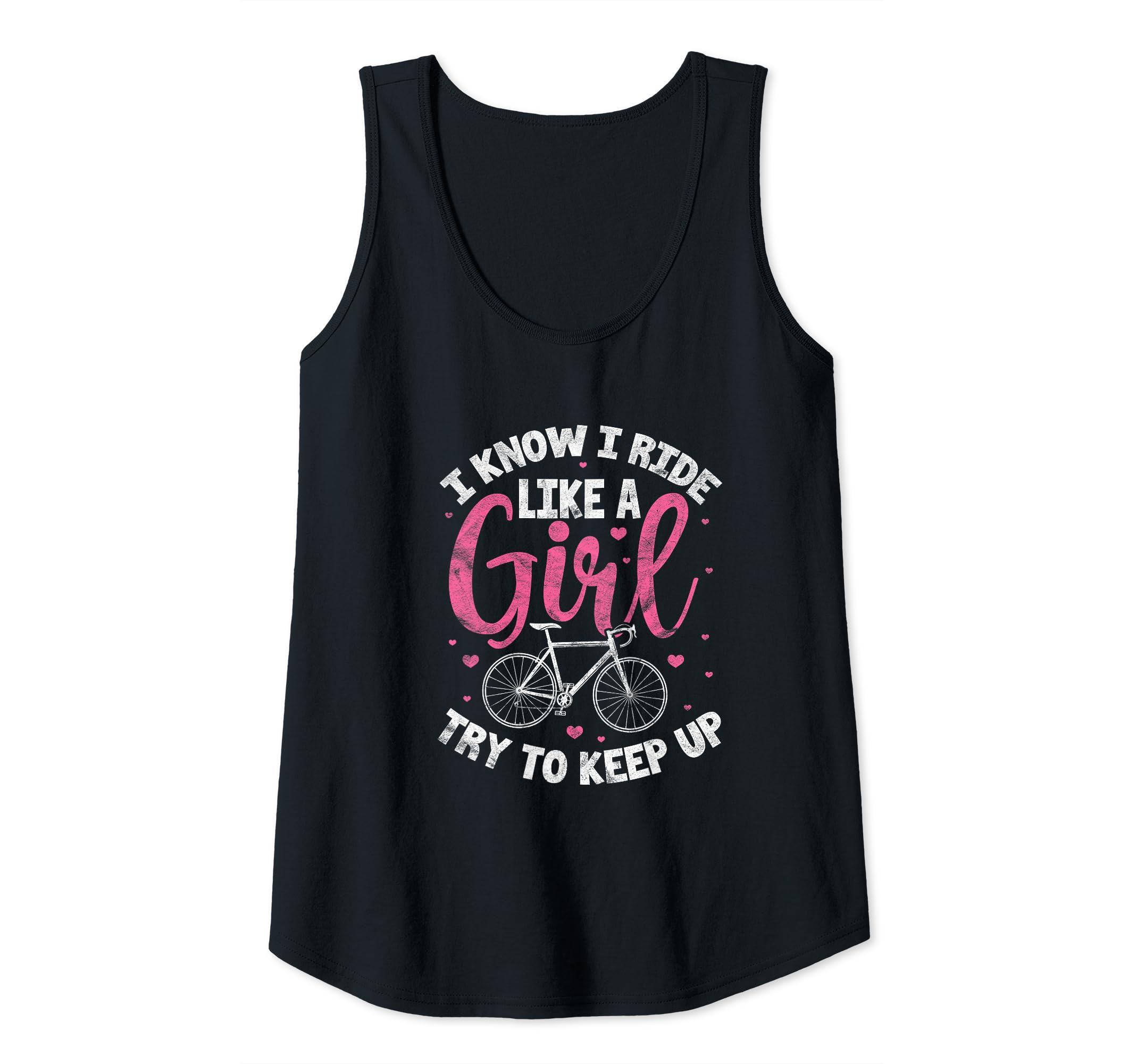 Mountain Bike Cycling Biking GiftsWomens I Know I Ride Like A Girl Try To Keep Up MTB Mountain Bike Tank Top