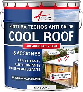 ARCANE INDUSTRIES Cool Roof - Pintura anticalorica para tejados reflectante blanca - ARCAREFLECT - 11...