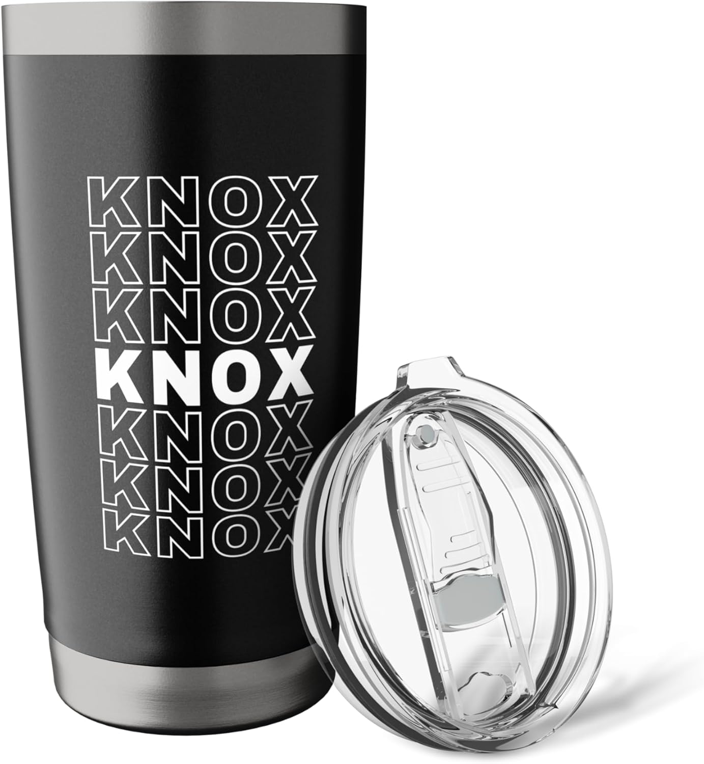 I Love Knox Retro Pattern Personalized First Name Stainless Steel Insulated Tumbler - Image 5