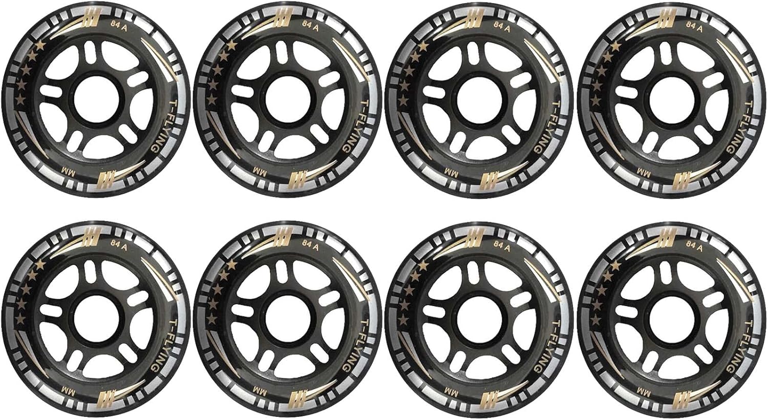 KEZaiZHe Skate Wheels, 8 Pcs 84mm Inline Skate Wheel 84A