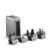 SATECHI 145W GaN Reiseladegerät, 4-Port USB-C Ladegerät, 2 USB-C PD 3.1, Schnellladestation für MacBook Air & Pro M5 M4, iPad Air & Pro M5 M4, iPhone 17, 16, 15 bis 12 Serie, Android, Windows