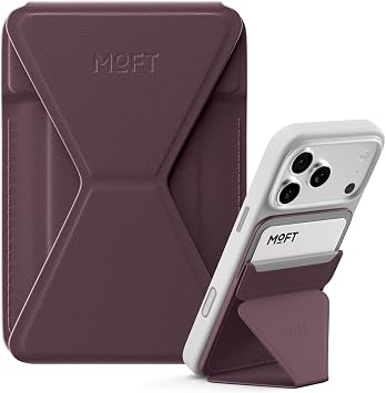MOFT Magnetic Wallet Stand Compatible with iPhone 17/16/15/14/13/12 Series, Angle Adjustment & Magsafe Compatible MOVAS Phone Stand,BlackBerry