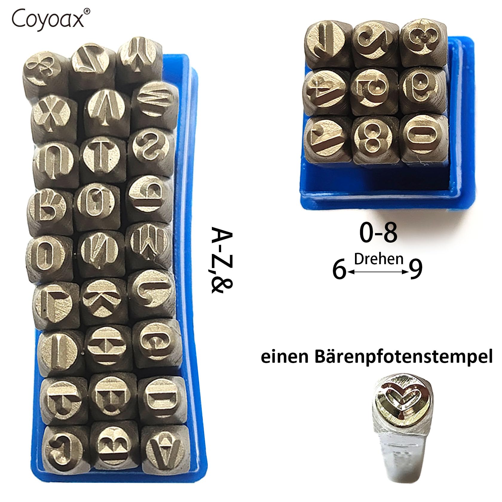 Beadthoven Lot De 36 Poinçons En Fer Avec Chiffres Et Lettres De L