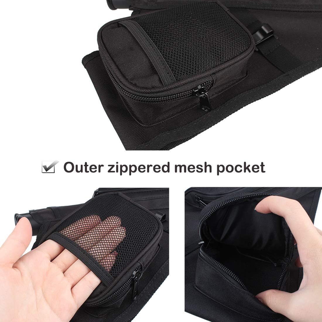 Kratarc 3-Tubes Hip Quiver Waist Hanged Camouflage Arrow Archery Carry Bag with Pockets Adjustable Belt (Black) : Sports & Outdoors