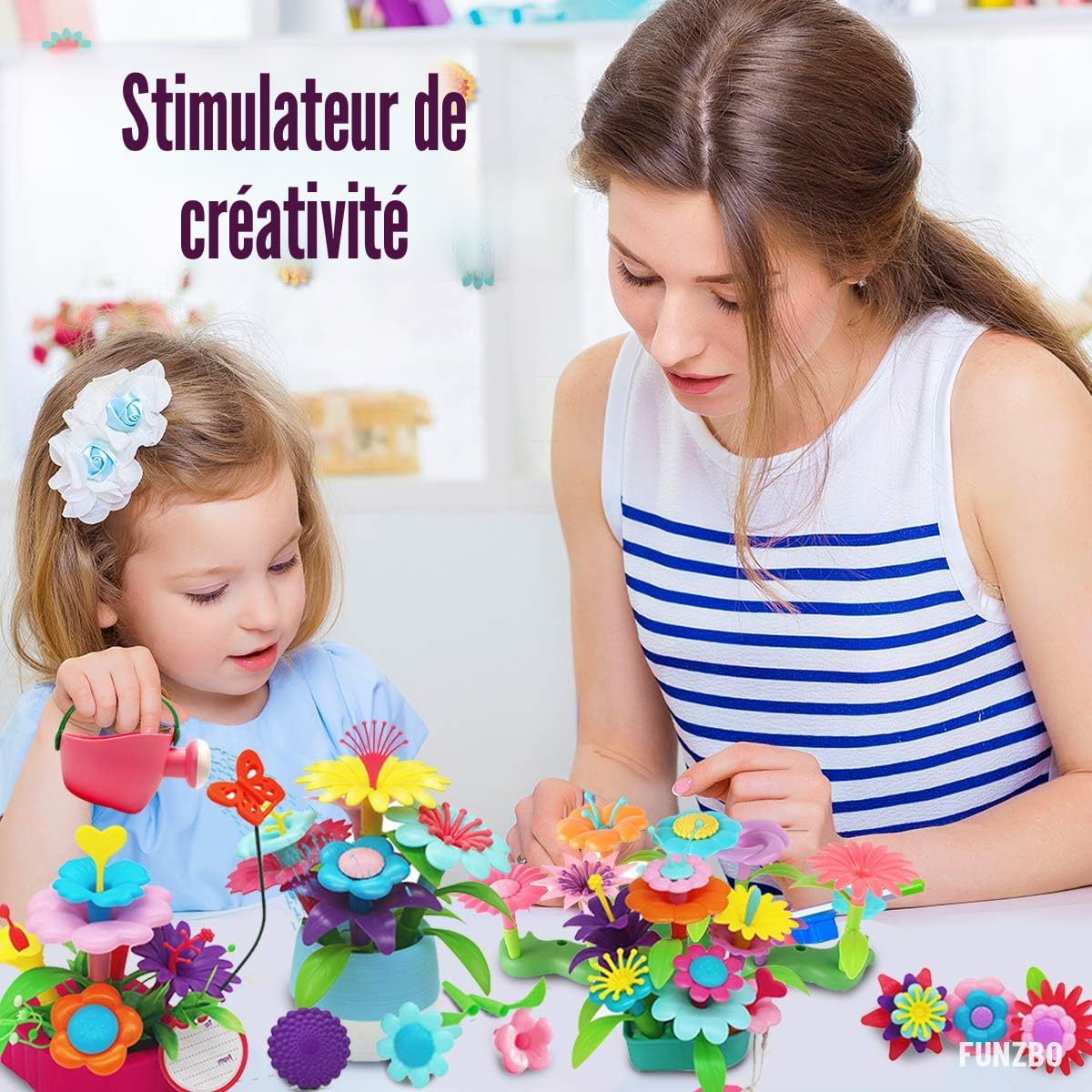 110 Pcs Fleur Jardin BRICOLAGE Bâtiment Jouets pour Madagascar