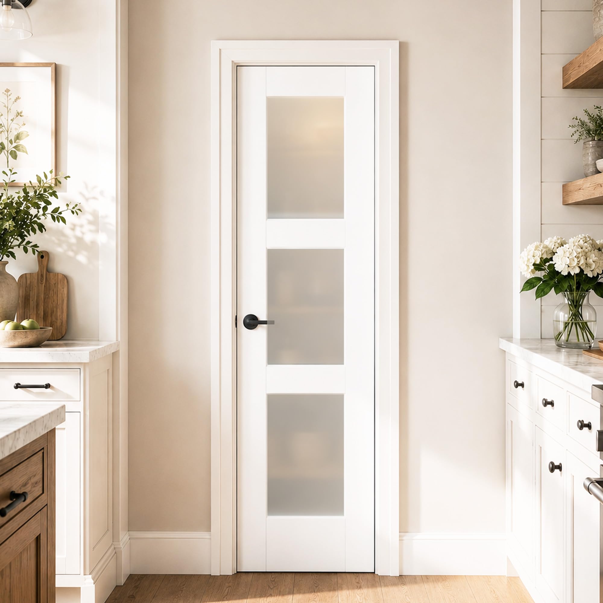 View 1 of ** PARTS ONLY BROKEN PIECES NONFUNCTIONAL**
SMARTSTANDARD Interior Slab Door, 24" x 80", Frosted Glass