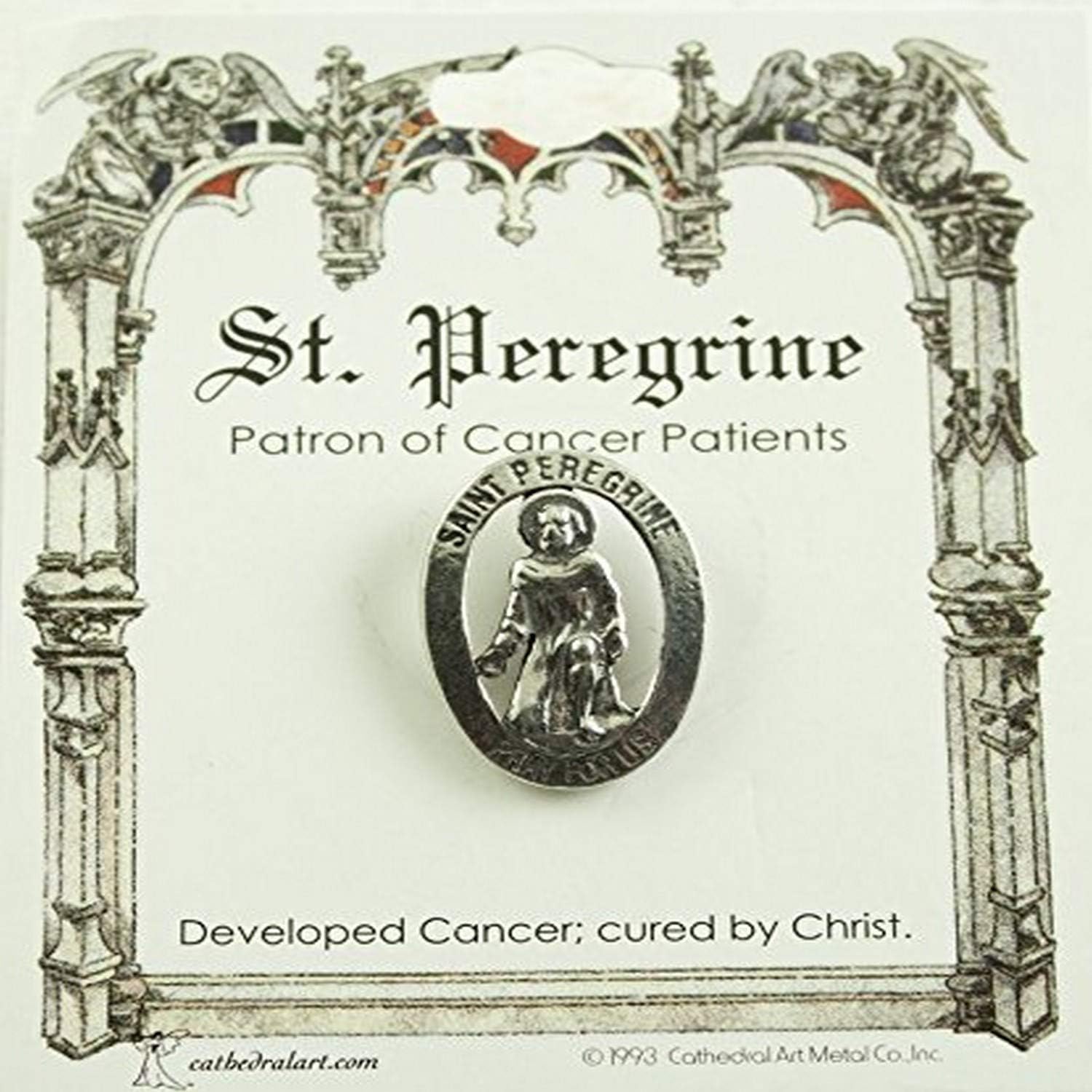 Cathedral Art (Abbey & CA Gift St. Peregrine Patron of Cancer Patients Pin, One Size, Multi