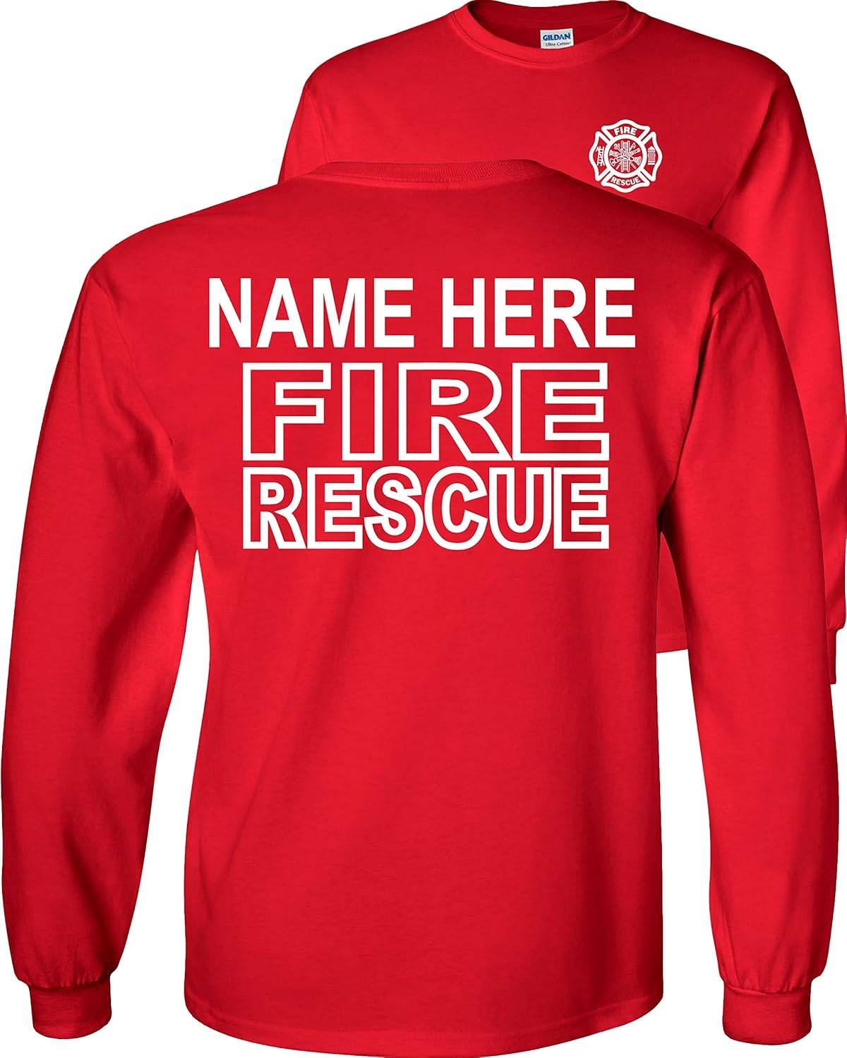 FAIR GAME Custom Fire Rescue Long Sleeve Shirt Personalized