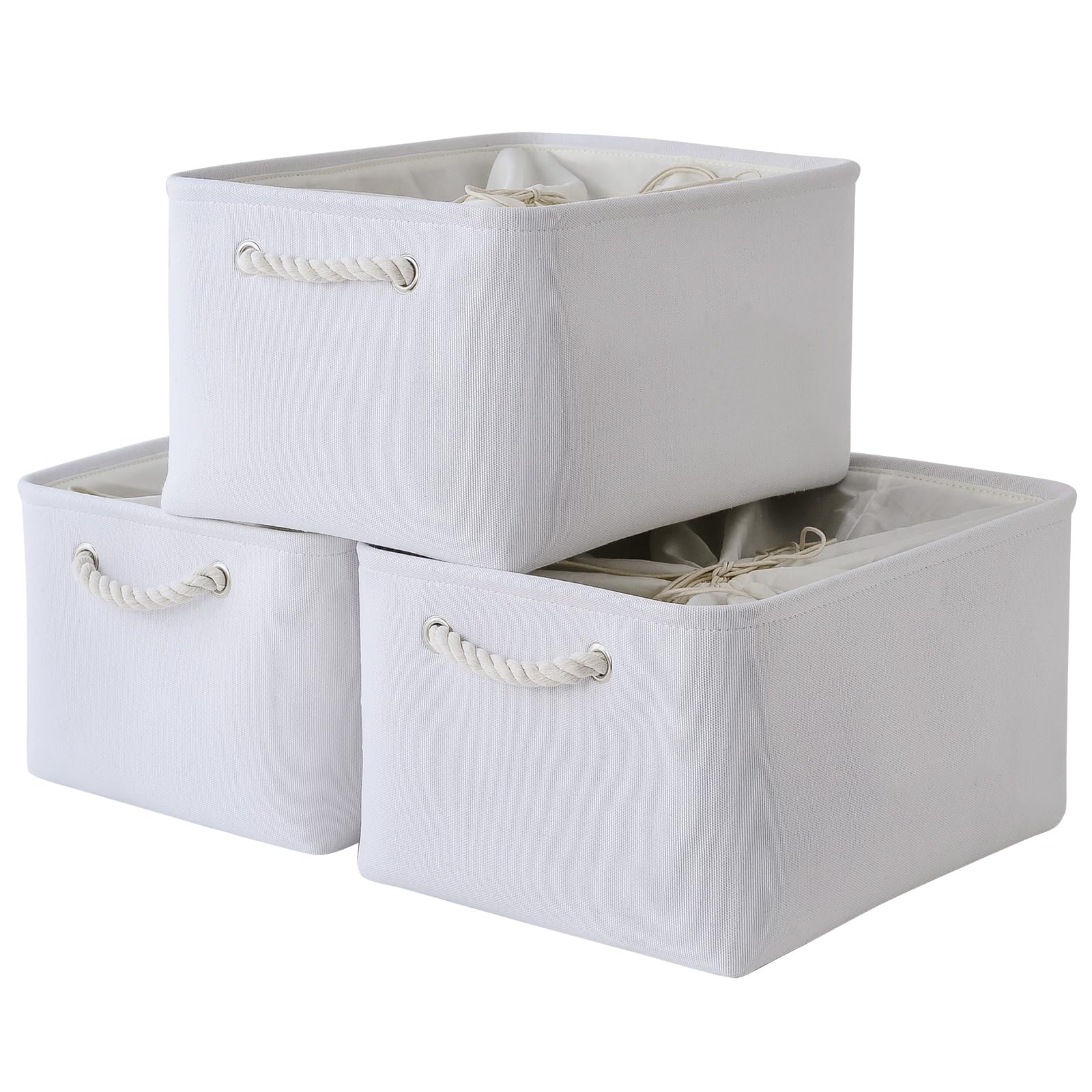 TheWarmHome Storage Basket for Gifts Empty - X Large - 3 Pack 17.7L×13.8W×9.8H in Collapsible Storage Bin for Shelves, Toy Box Storage for Gifts Book