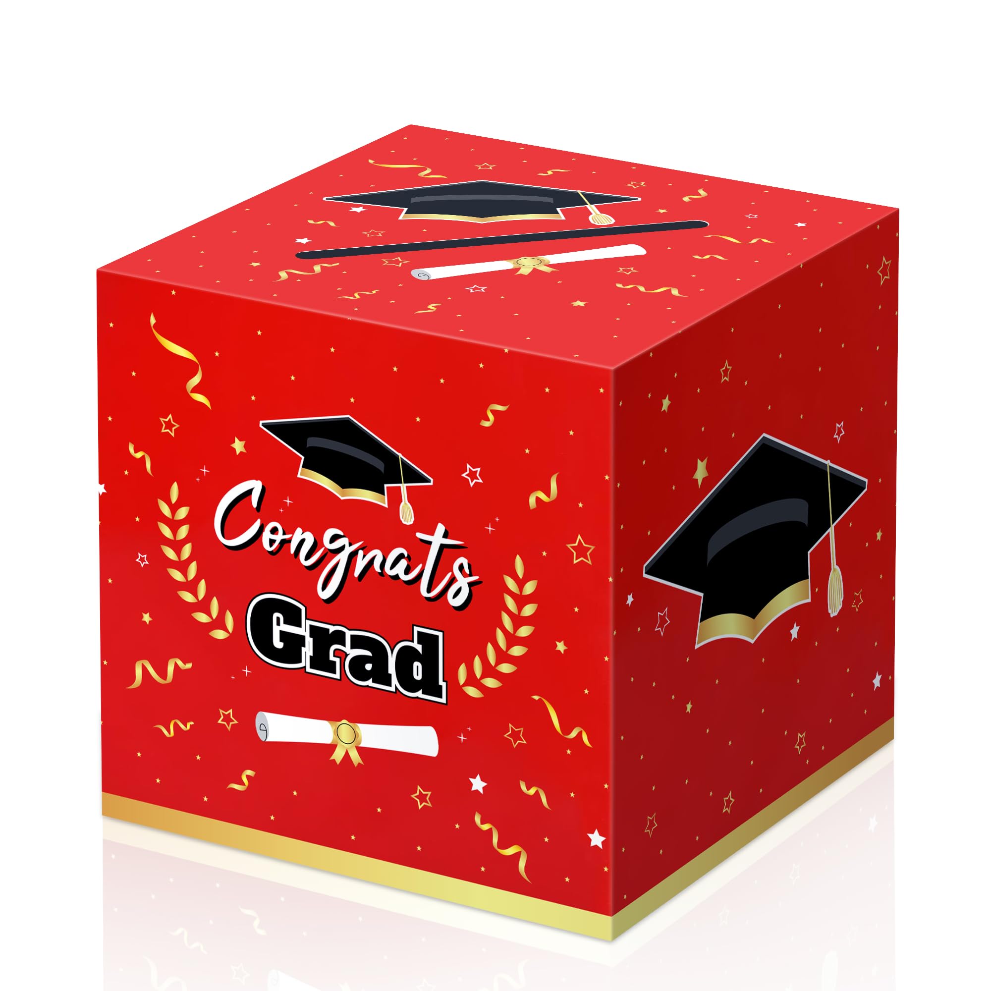 Kelool Graduation Decorations 2026 Red Graduation Card Box Graduation Party Decorations,Graduation Box,Congrats Grad Gifts Box for 2026 Graduation Party Supplies Favors