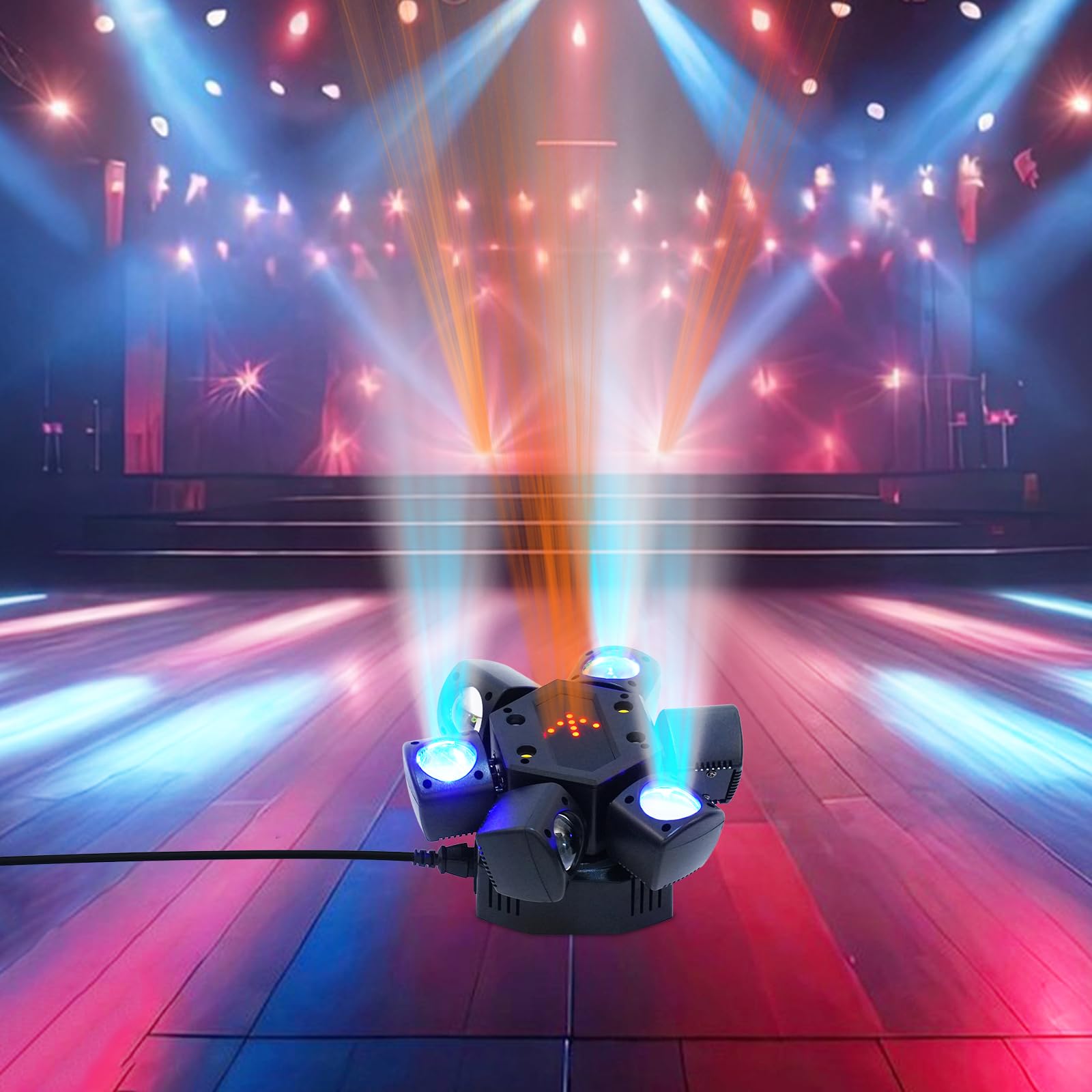 Moving Head - Foco de escenario (80 W, DMX, 6 brazos, IP20)