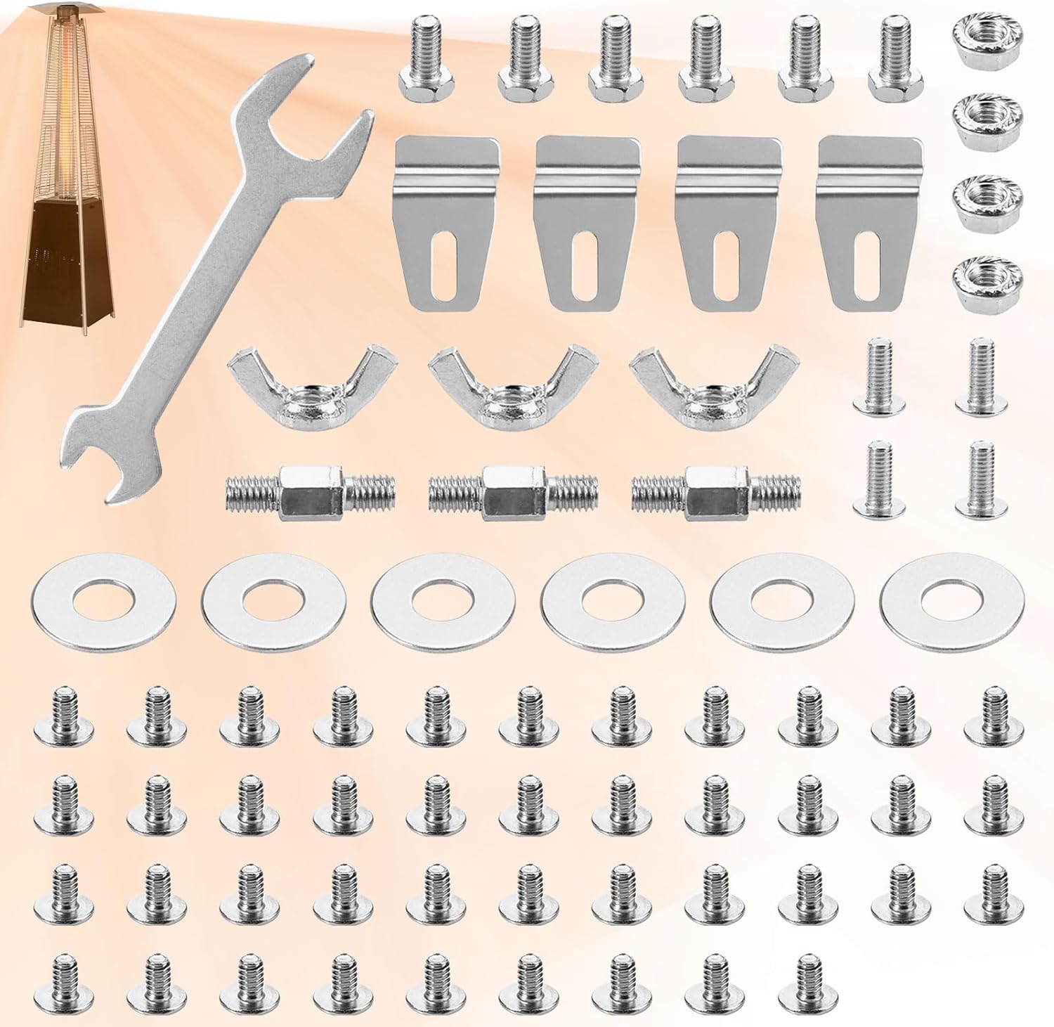 Heater Hardware for Pyramid Propane Patio Heater Reflector