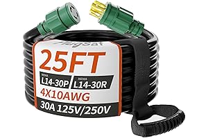 25FT Generator Cord 30 Amp - NEMA 10 Gauge Generator Extension