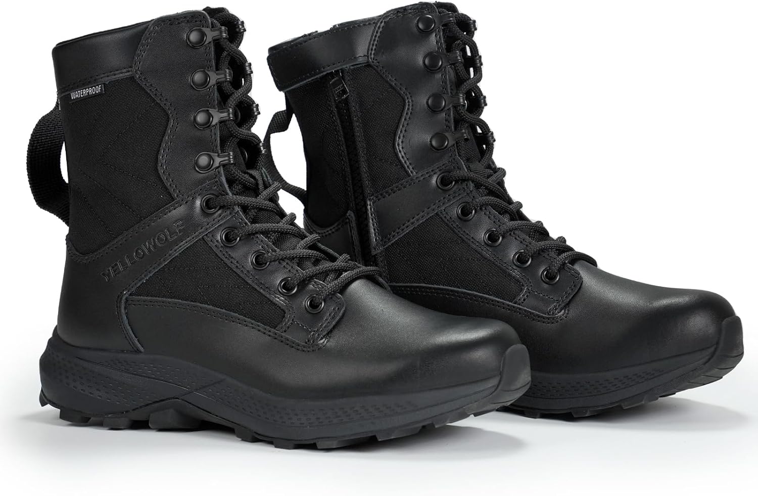 Tactical Boots For Women 8 inch Women's Lightweight Combat Motorcycle Boots Zipper Military Work Boots Desert Emt Boots - Image 7