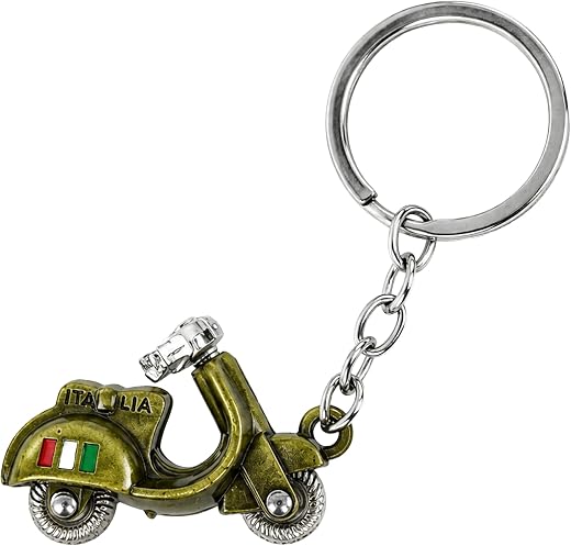 Storite Vintage Motorcycle Scooter Metal Keychain for Men &amp; Women – Retro Bike Key Ring Pendant Accessory Mini Motorcycle ...