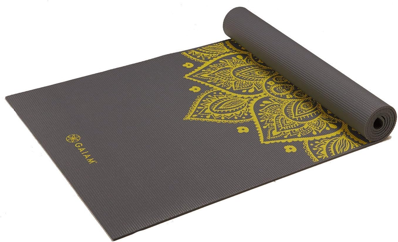 Amazon 【Gaiam】ガイアム Citron Sundial Yoga Mat (5mm) ヨガマット マット（グレー