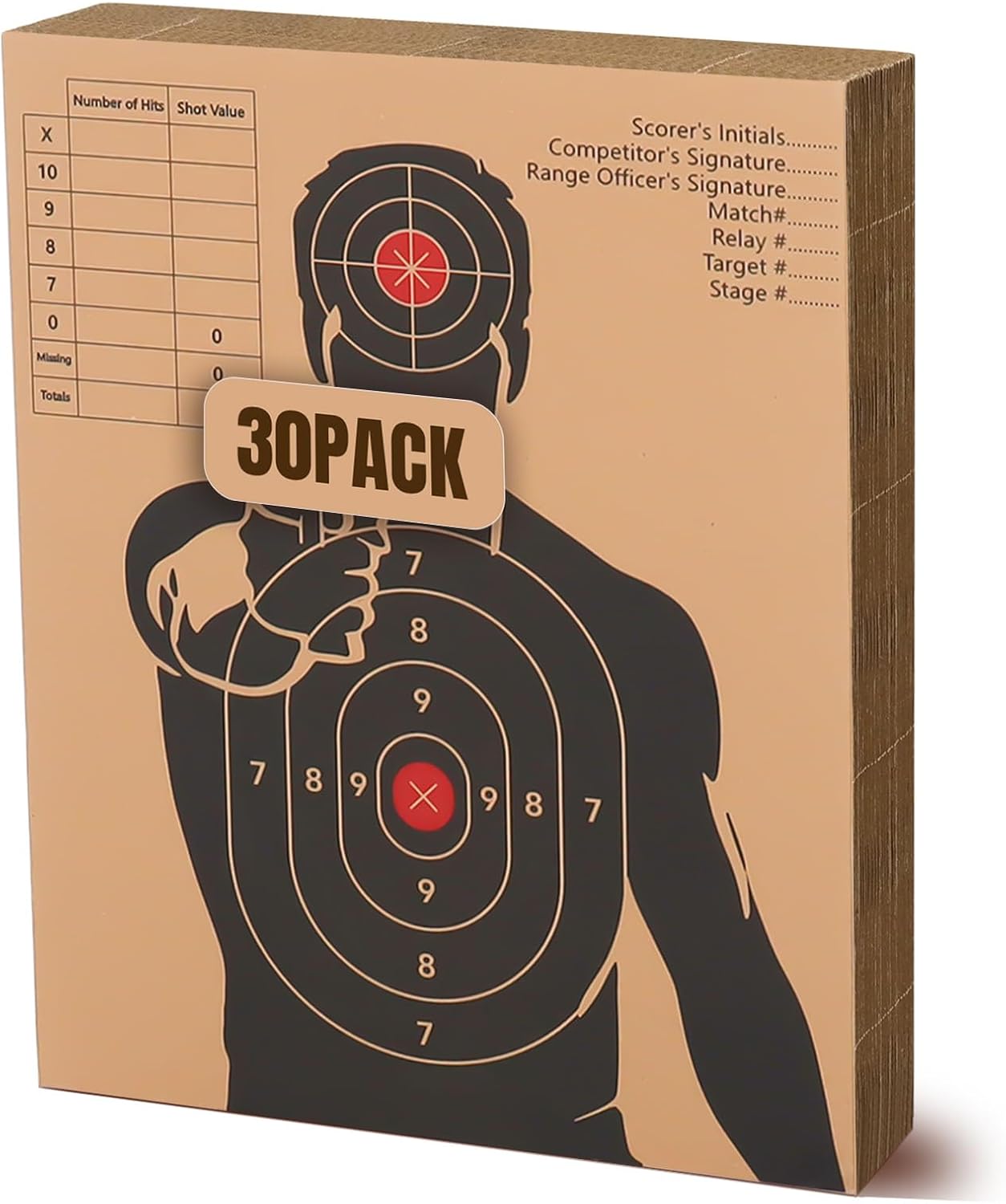 30 Pack Shooting Targets Cardboard