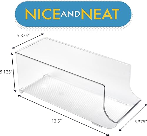 Miniatura 10 de Dial Industries - Dispensador de latas de bebidas para refrigerador, transparente