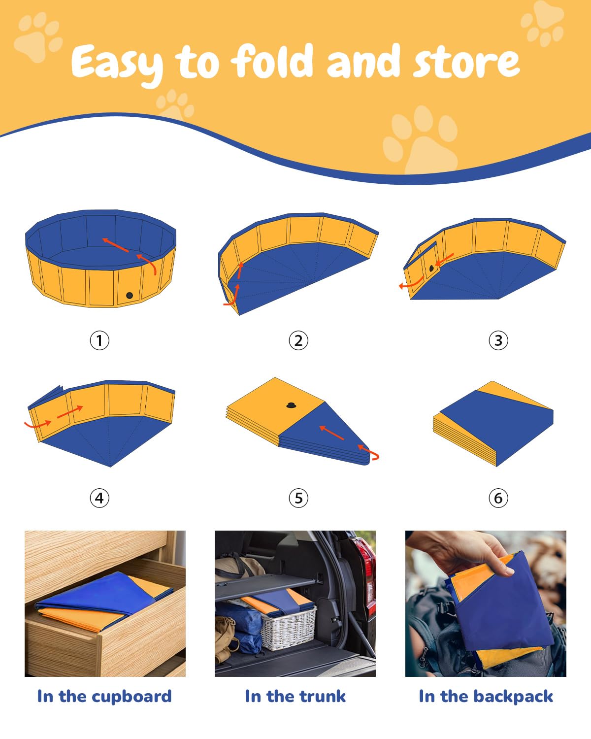 Piscina pieghevole per cani, piscina per animali domestici da 101,6 cm, vasca da bagno per animali domestici, vasca da bagno per cani, fodera protettiva, piscina pieghevole in PVC per cani, gatti
