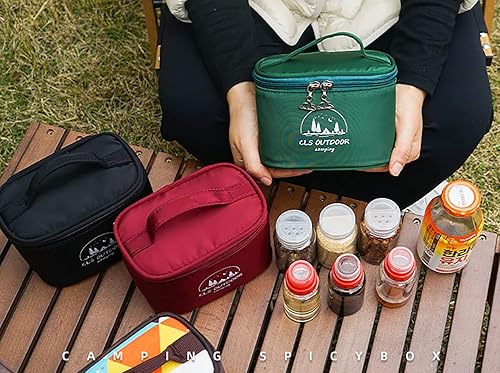 Miniatura 4 de Juego de tarros de condimentos para camping, kit de especias al aire libre, dispensador portátil de condimentos de especias para picnic, barbacoa,