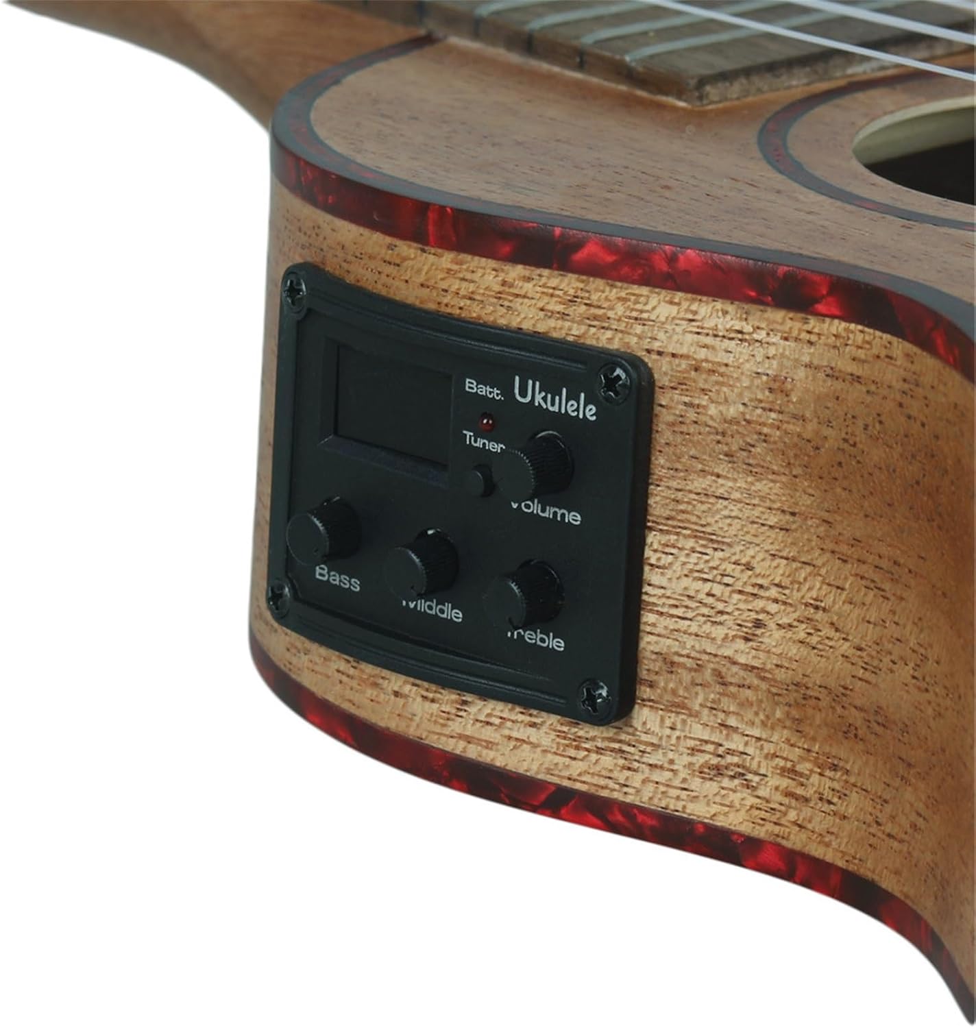 24 インチ EQ ウクレレ フルサペリ エレキボックス ウクレレ 4 弦小型ギター(2)