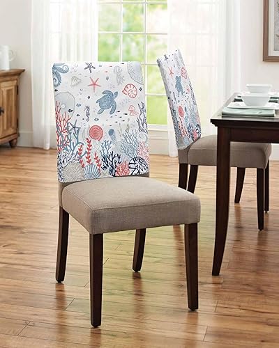 Vista 26 de Fundas para sillas de Navidad de muñeco de nieve rojo, 4 piezas, fundas para respaldo de sillas de comedor, fundas protectoras de silla de árbol