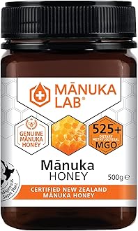 Certified MGO 525+ Manuka Honey 500g - Antimicrobial Powerhouse for Wound and Skin Healing | Premium Quality Honey from New Zealand, Manuka Honey