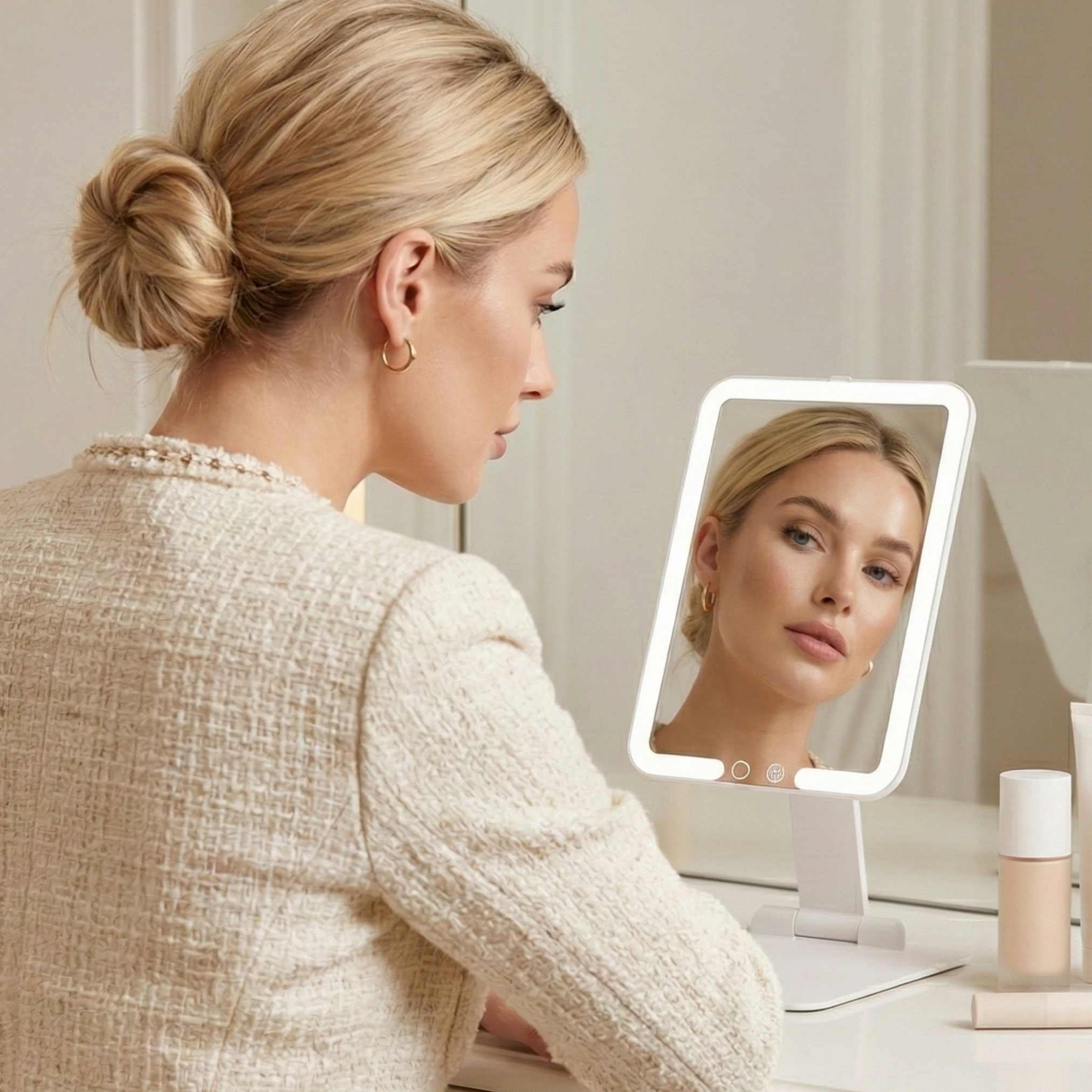 Amazon.com - Fancii Rechargeable Travel Makeup Mirror with Bright