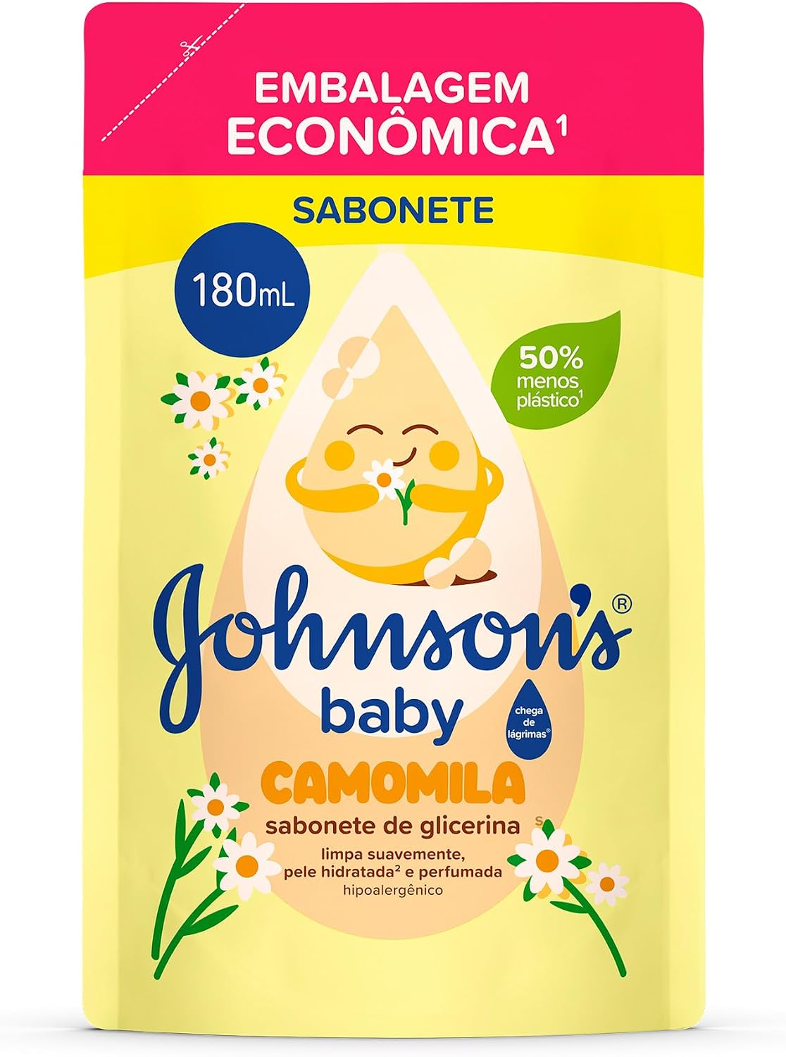 Sabonete Líquido Glicerina Camomila Johnson’S Baby, 180mL