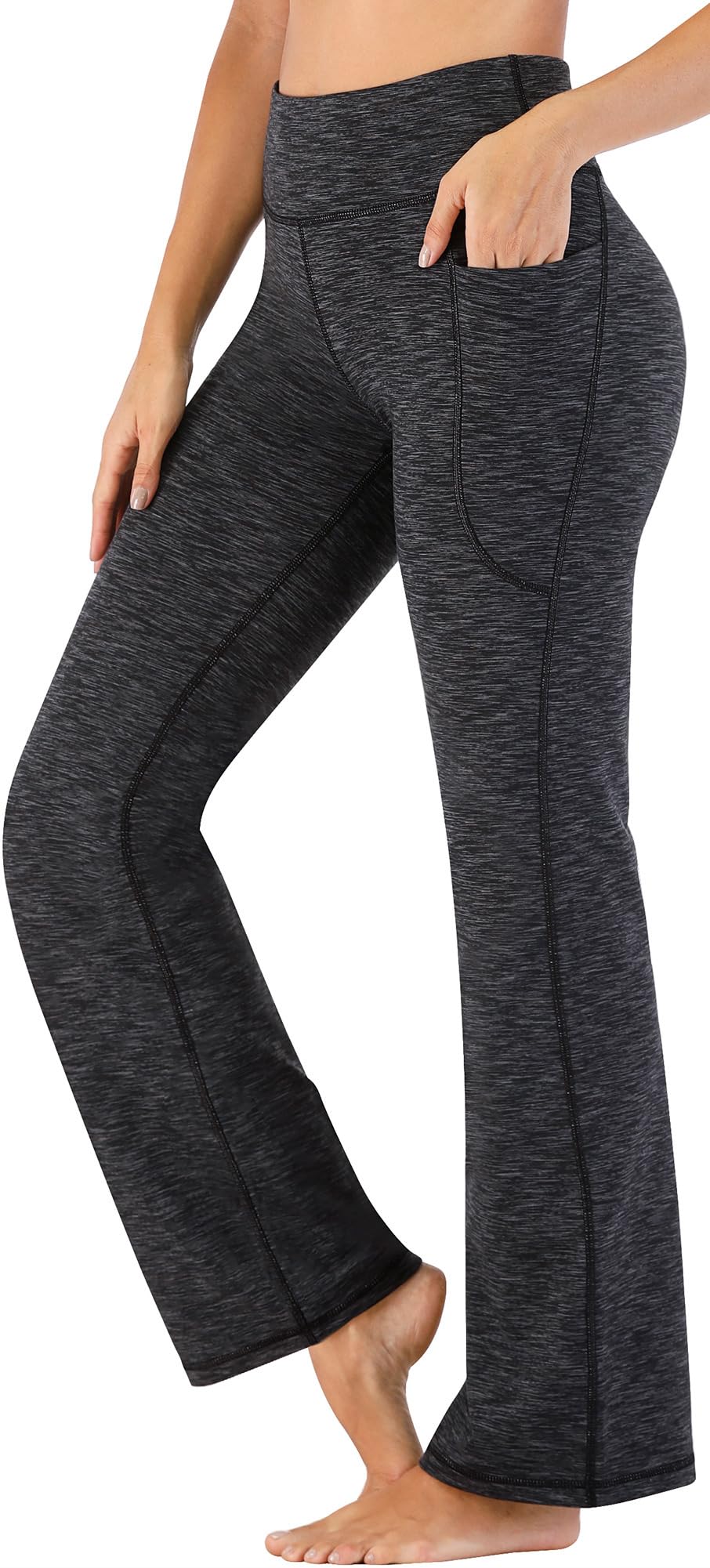 Heathyoga 30 32 Yoga Pants Women with Pockets Wide Leg Yoga Pants for Woman Flare Leggings Bootcut Work