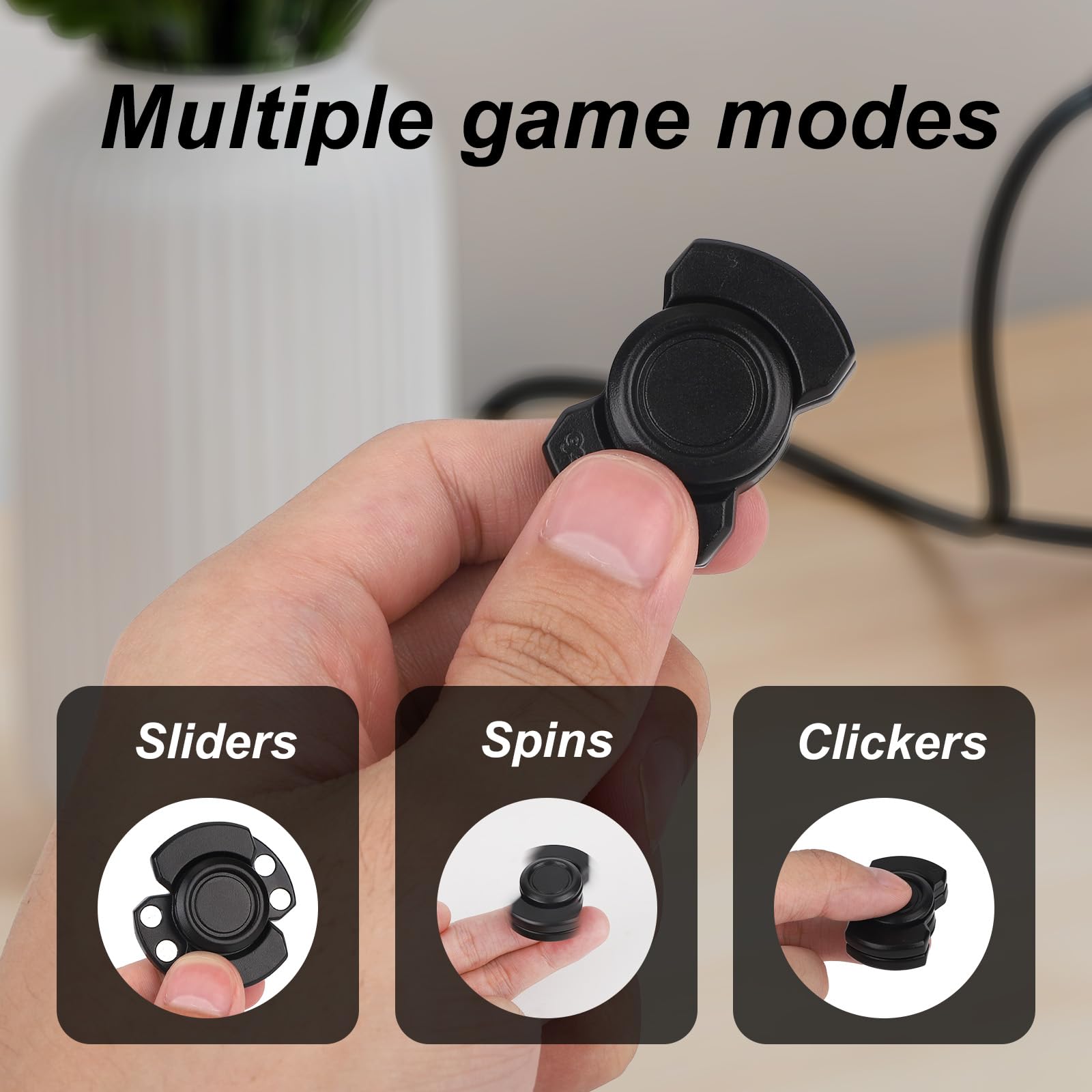 Penitue 3-in-1 Fidget Toy for Adults Fidget Toy Spinner Magnetic Metal Clicker Rotating Hand Fingertip Toys Focus Quite Tool for Adults Teen Boys Kids - Image 4