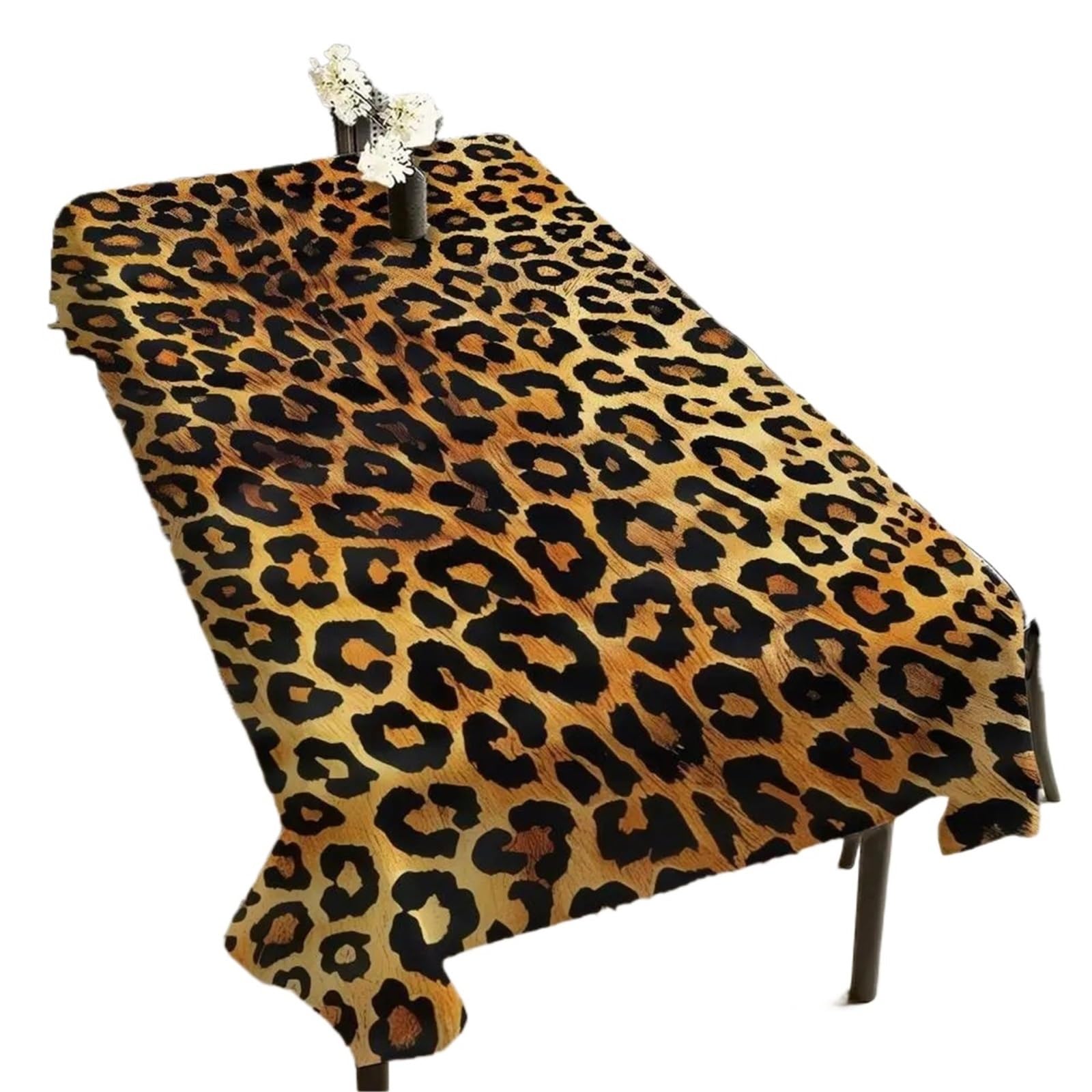 FOAAXSG Tablecloth Animal Leopard Print Multi-Use Rectangle Tablecloth - Waterproof For Dust Cover, Picnics & TemporaryTables(Color1,100x160 cm)