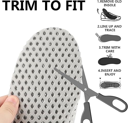 Miniatura 6 de riemot Plantillas de zapatos deportivos para hombre, plantillas de zapatos transpirables, suelas interiores cómodas para hombres, plantillas de copa