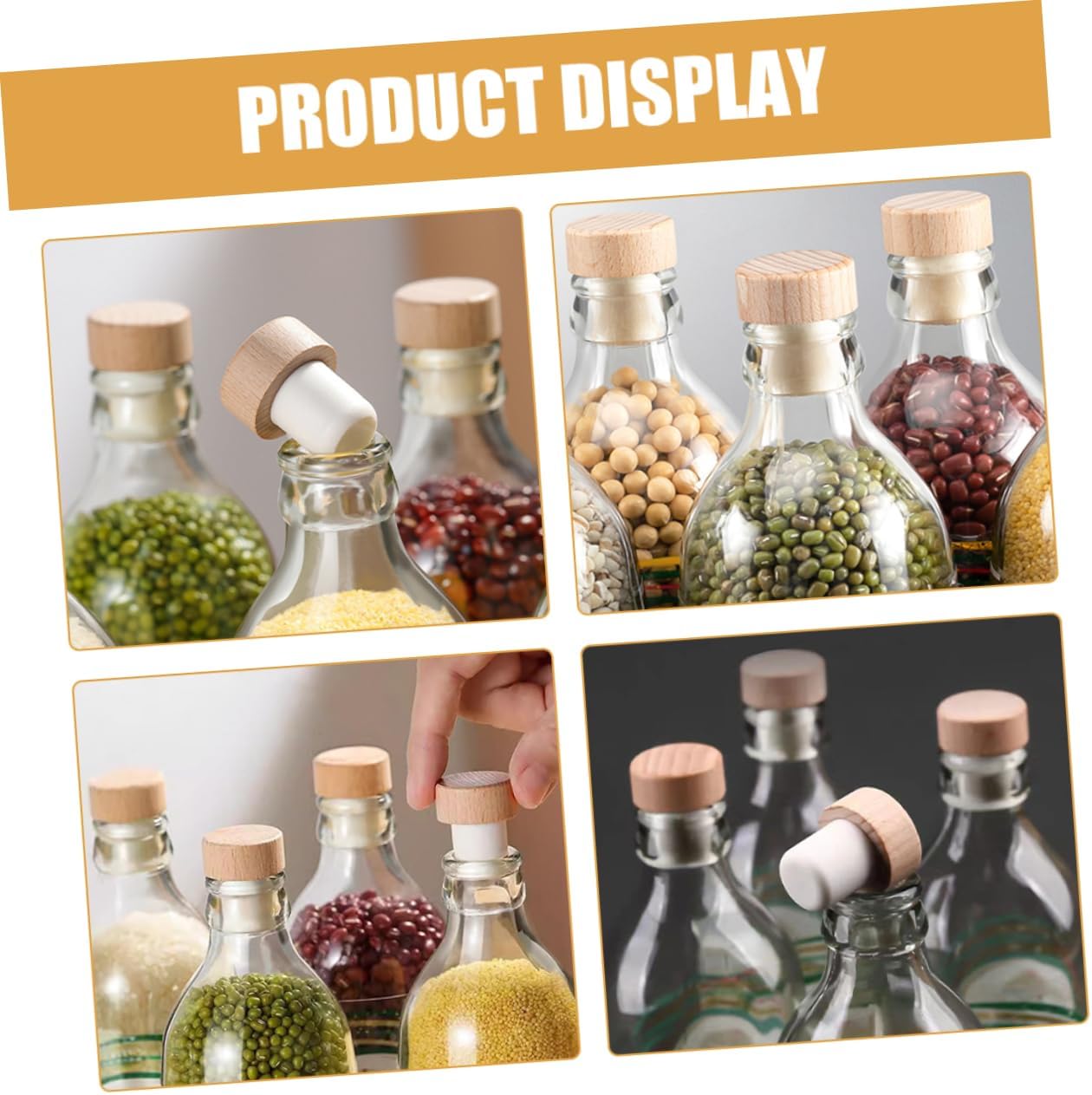 24pcs Sealed Wine Bottle Cork Reusable Stoppers T- for Easy Insertion for Wine Beer