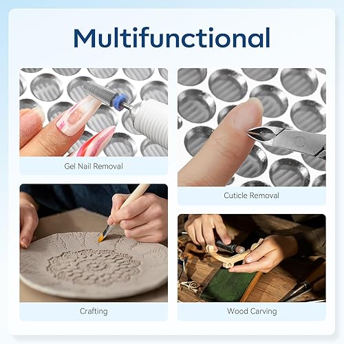 Miniatura 9 de Makartt - Colector de polvo de uñas recargable aspirador extractor de uñas con ventilador y filtro reutilizable, potente succión de 4000 RPM,