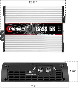 Taramps BASS 5K 1 Ohm 5000W RMS Monoblock Car Subwoofer Amplifier