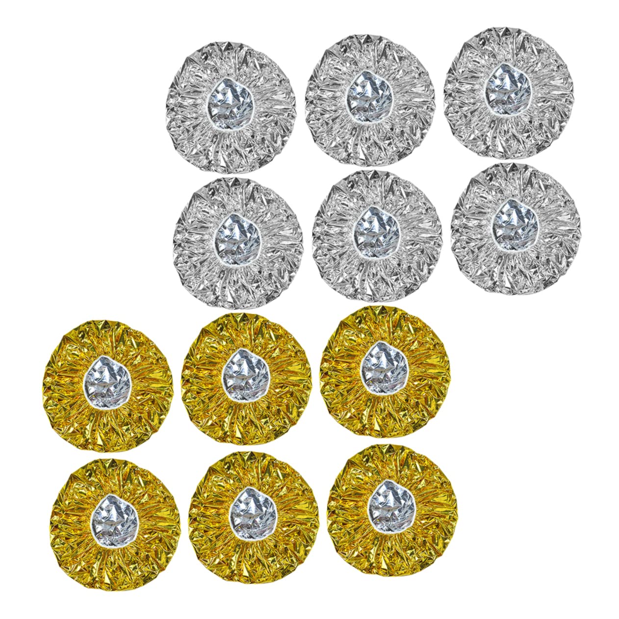 Healeved 12Pcs Hair Coloring Caps Aluminum Foil Deep Conditioning Hats for Home Salon Use Elastic Headband Design for Hair Processing Treatment