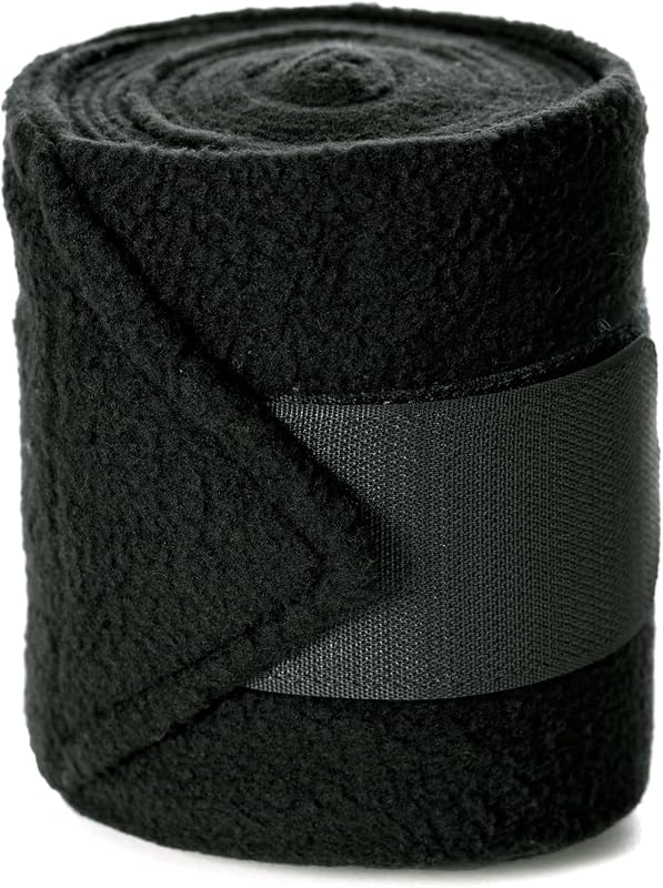 Bandagens para Pernas de Cavalos Equinavia Luna em Fleece com Fechamento Ajustável, Hunter Green, 4 Unidades de 2,74 m