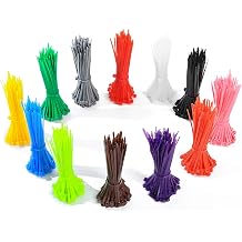 1200Pcs Mixed Colored Zip Ties,4In Multicolor Self-Locking Nylon Cable Ties | 12 Assorted Colorful Cable Zip Wraps UV Resistant for Home Office Garden Garage Workshop