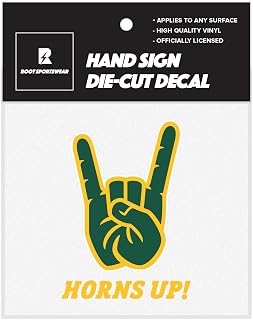 NCAA College Hand Sign 5"x5" Vinyl Die-Cut Car Decal Sticker (NDSU Bison)