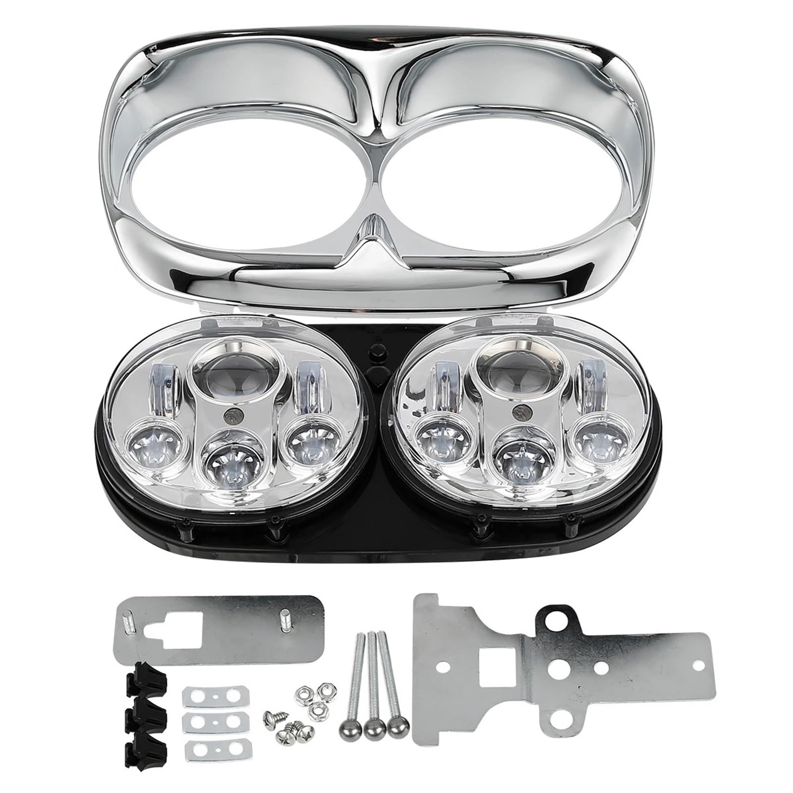 Faro Moto Lámpara de proyector faro LED doble 5,75 "para carretera, deslizamiento, motocicleta para FLTR 1998-2013 2012