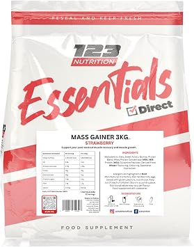 Mass Gainer, Weight Gain Protein Powder, 3kg 3kg, Strawberry
