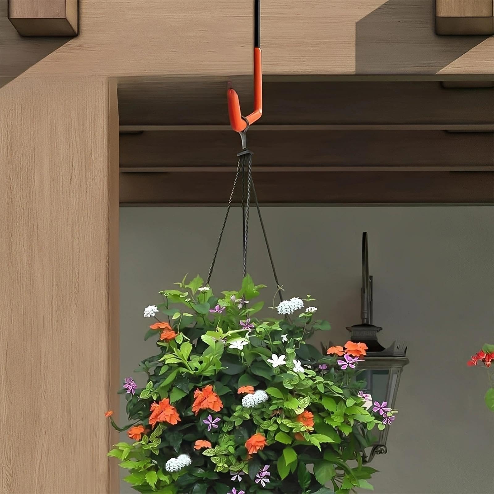 8 Pezzi Appendi Bici, Robusto Gancio Biciclette, Grande a Forma di S Ganci per Appendere Bici, per Appendere Biciclette, Vasi da Fiori, Attrezzi da Giardino, Nero e Arancione