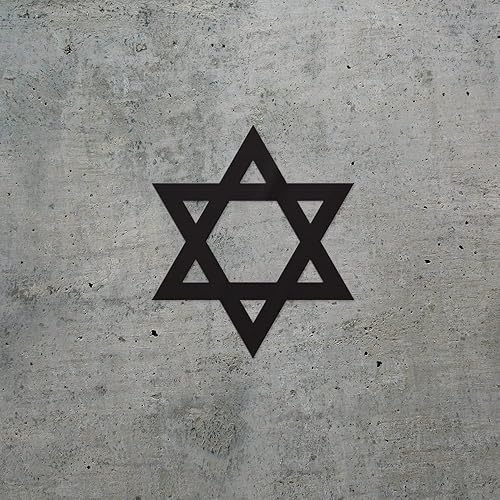 Miniatura 2 de Calcomanías de silueta de estrella David (negro) (juego de 2) calcomanías de vinilo impermeables de alta calidad para teléfono portátil, accesorio