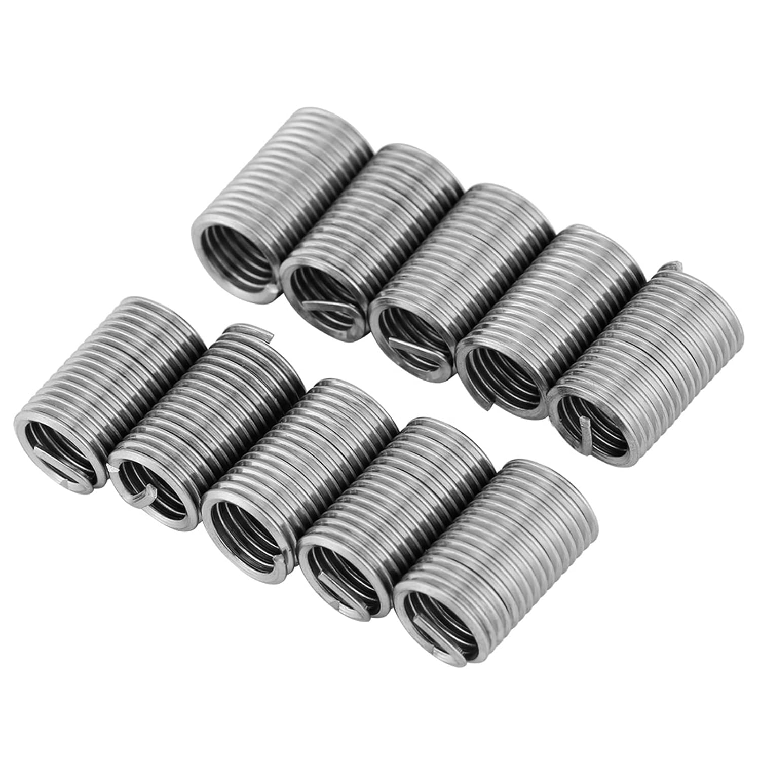 10 Pcs 304 Stainless Steel Wire Screw Sleeve Inserts Thread Repair Kit M8 x 1.25 x 3D