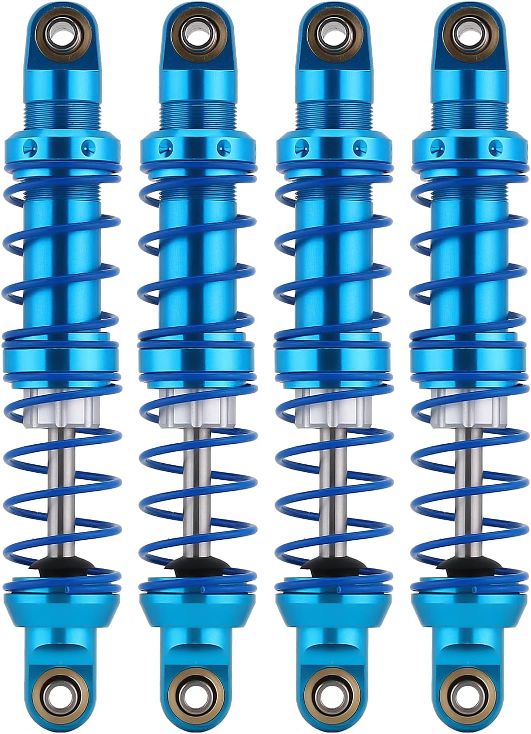 INJORA RC Shock Absorber Oil Adjustable Damper Set with Springs for 1/10 RC Truck Crawler Axial SCX10 TRX4 D90 (80mm)